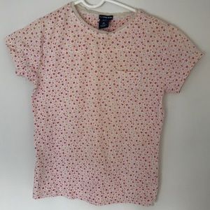 GAP Kids Floral Pocket Stretch T-Shirt Lace Trim Girl's Size XL (12)